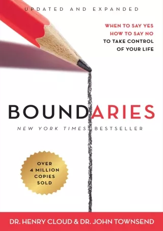 read pdf Boundaries Updated and Expanded Edition: When to Say Yes, How to Say No To