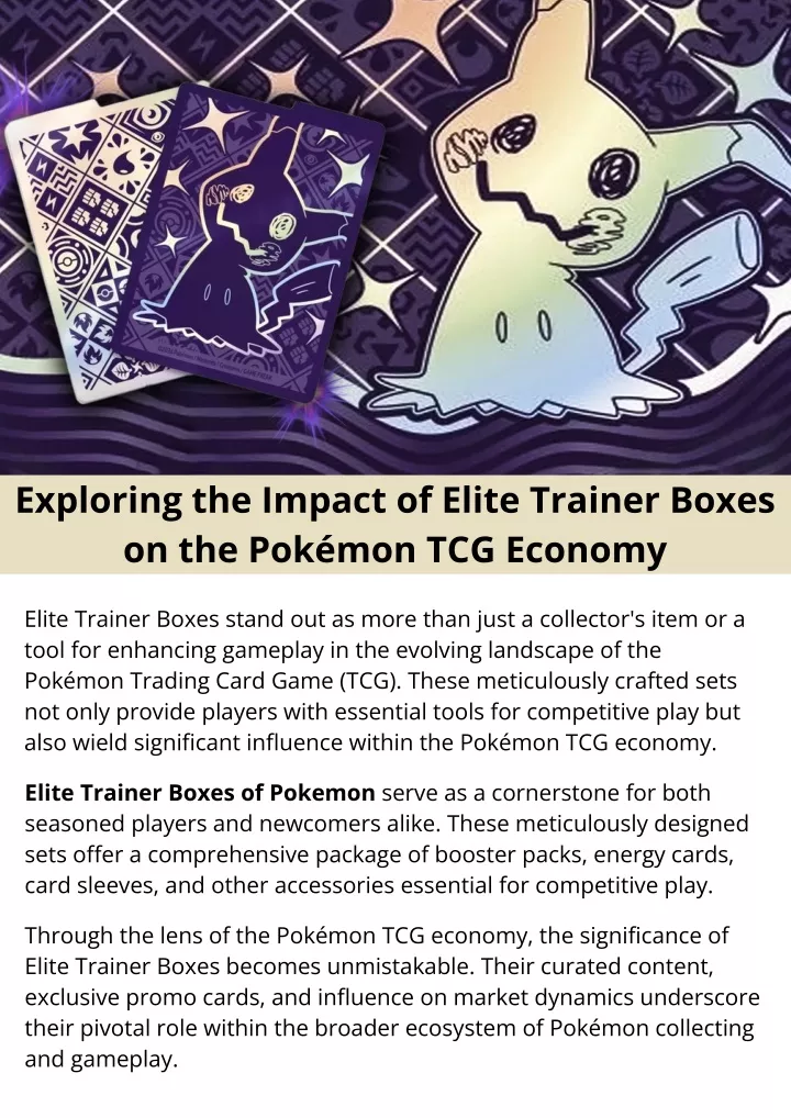 exploring the impact of elite trainer boxes