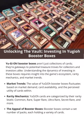 Unlocking The Vault Investing In Yugioh Booster Boxes