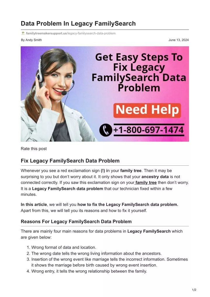 data problem in legacy familysearch