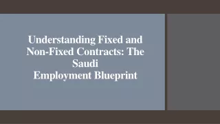 understanding fixed and non fixed contracts the saudi employment blueprint
