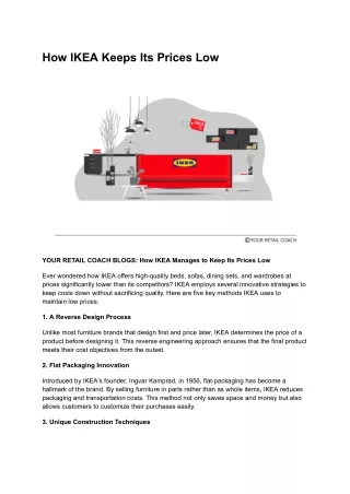 How IKEA Keeps Its Prices Low