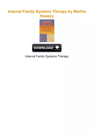 Internal Family Systems Therapy by Martha Sweezy