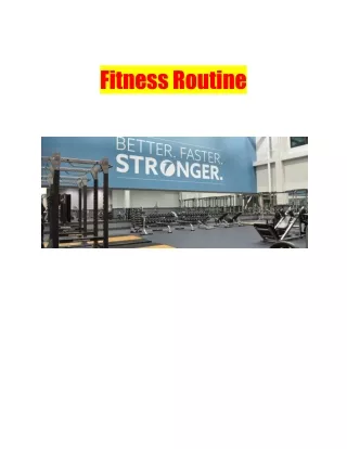 Fitness Routine