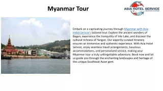 Myanmar Tour