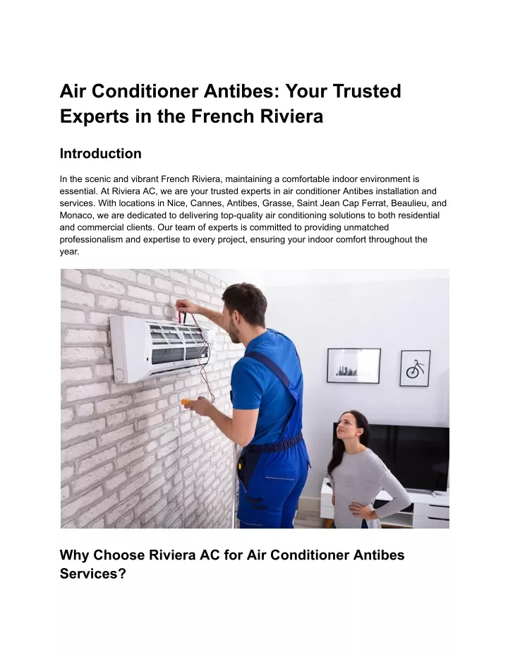 air conditioner antibes your trusted experts