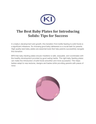 The Best Baby Plates for Introducing Solids_ Tips for Success