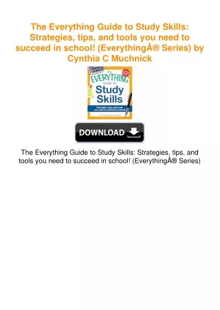 The Everything Guide to Study Skills: Strategies, tips, and tools you