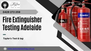 Fire Extinguisher Testing Adelaide--Taylor's Test & tag