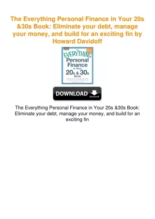 The Everything Personal Finance in Your 20s & 30s Book: Eliminate your