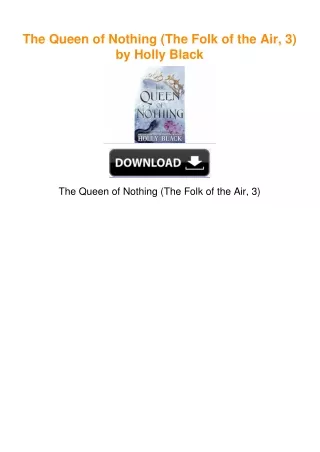 The Queen of Nothing (The Folk of the Air, 3) by Holly Black