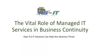 The Vital Role of Managed IT Services