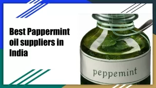 Best Pappermint oil suppliers in India