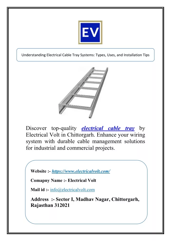 understanding electrical cable tray systems types