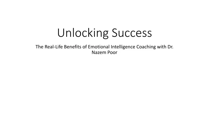 unlocking success