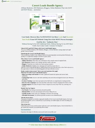 Covert Leads Bundle Agency