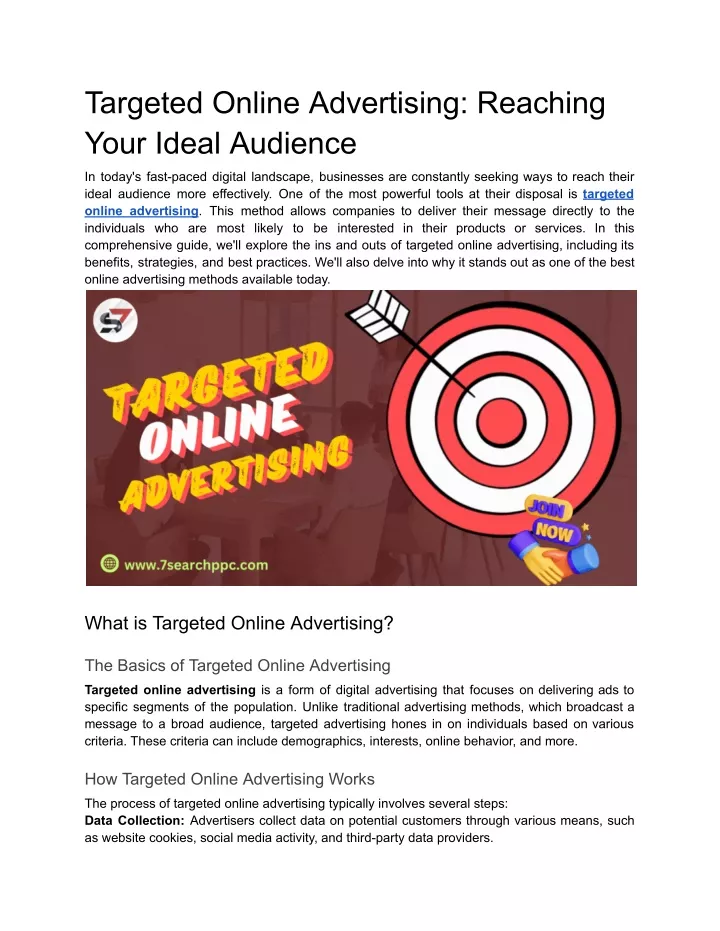 targeted online advertising reaching your ideal