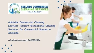 Expert Professional Cleaning Services for Commercial Spaces in Adelaide