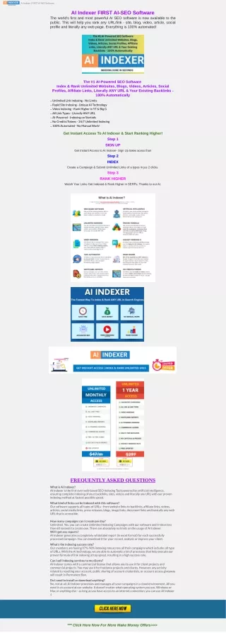 AI Indexer FIRST AI-SEO Software