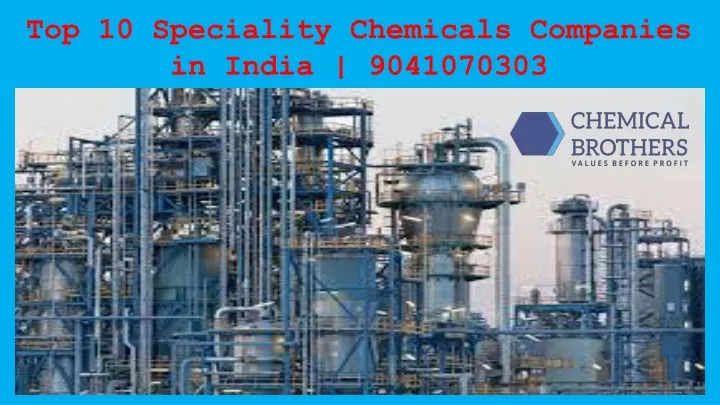 top 10 speciality chemicals companies in india