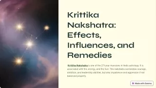 Krittika Nakshatra: Effects, Influences, and Remedies by Astro Pathshala