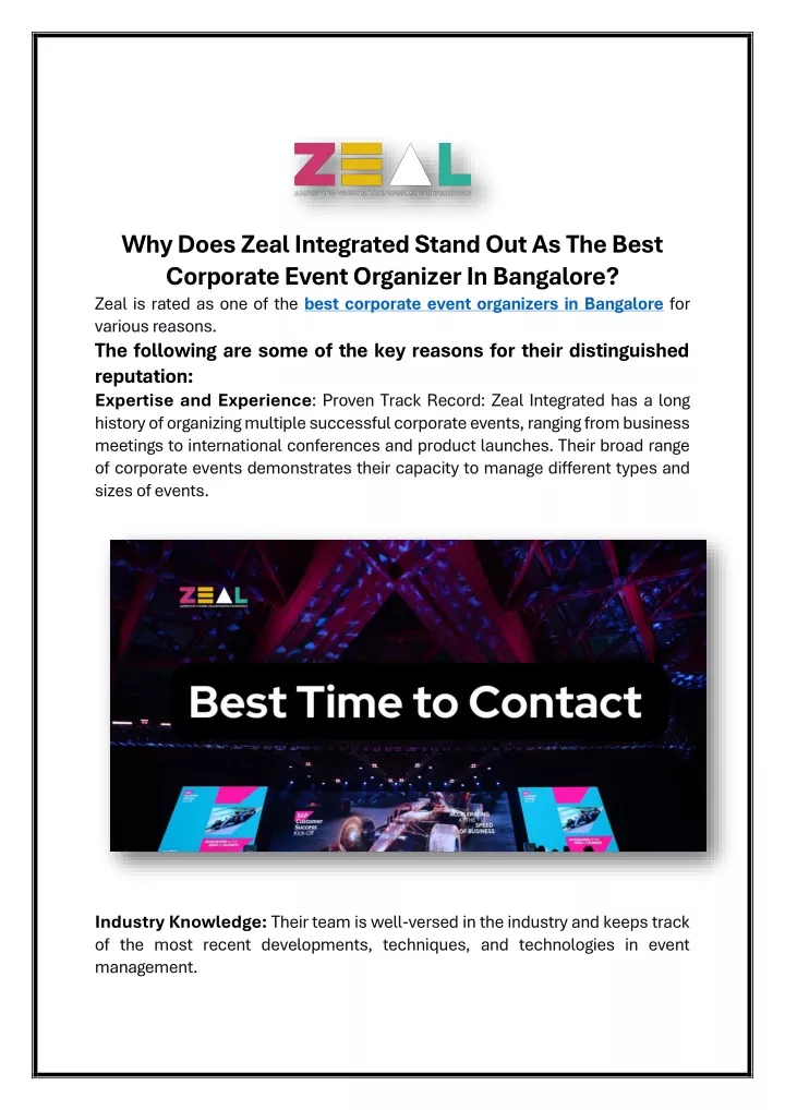 why does zeal integrated stand out as the best