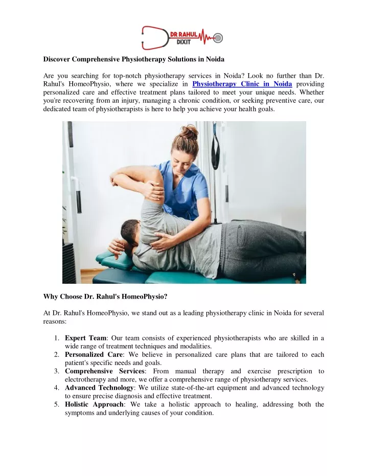 discover comprehensive physiotherapy solutions