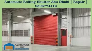 Automatic Shutter Door Abu Dhabi