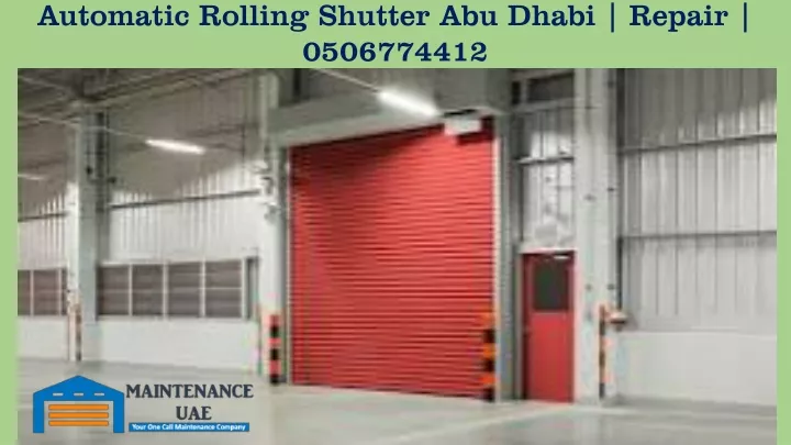 automatic rolling shutter abu dhabi repair