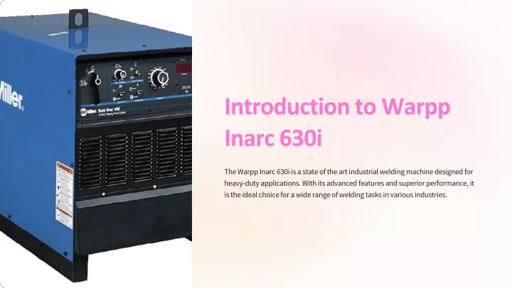 introduction to warpp inarc 630i