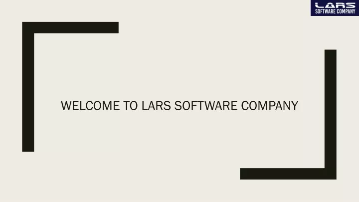 welcome to lars software company