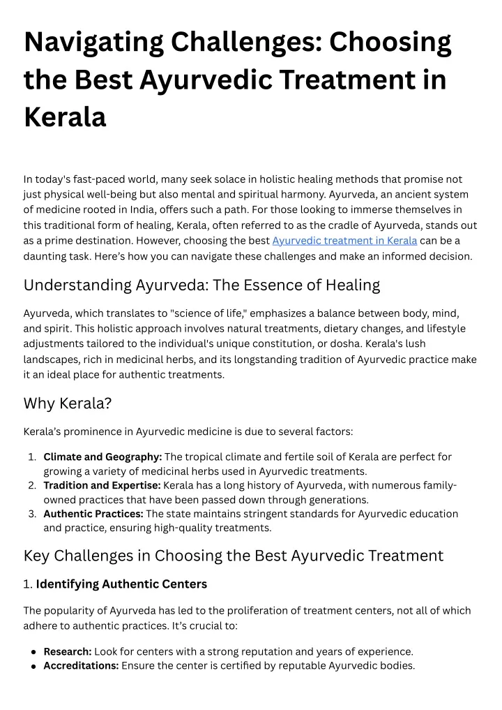 navigating challenges choosing the best ayurvedic