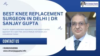 best knee replacement surgeon in Delhi | Dr Sanjay Gupta