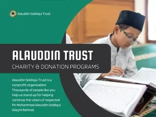 alauddin siddiqui trust