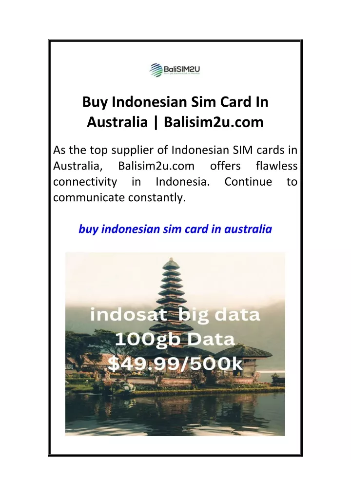 buy indonesian sim card in australia balisim2u com