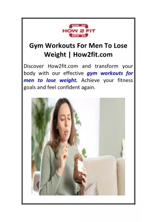 gym workouts for men to lose weight how2fit com