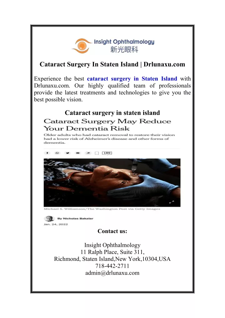 cataract surgery in staten island drlunaxu com