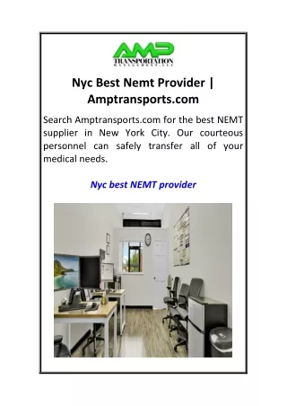 Nyc Best Nemt Provider  Amptransports.com