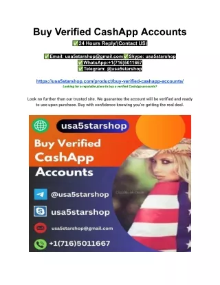 Buy Verified CashApp Accounts