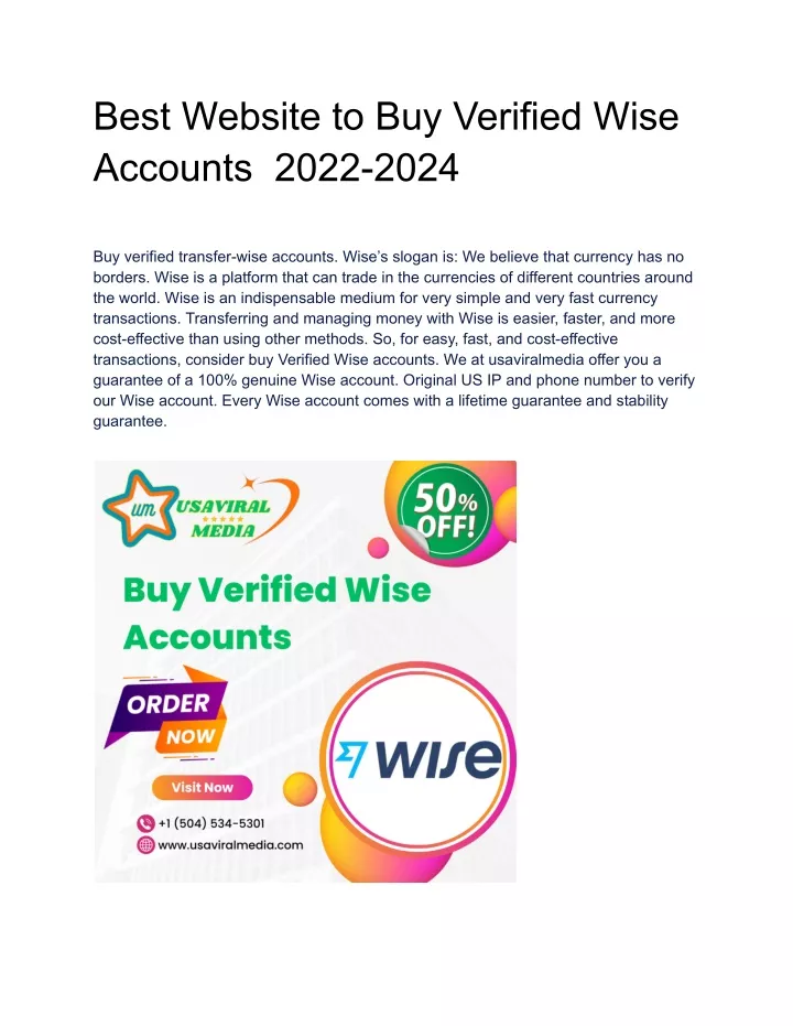 best website to buy verified wise accounts 2022