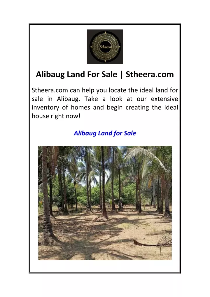 alibaug land for sale stheera com