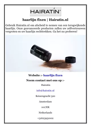 haarlijn fixen  Hairatin.nl