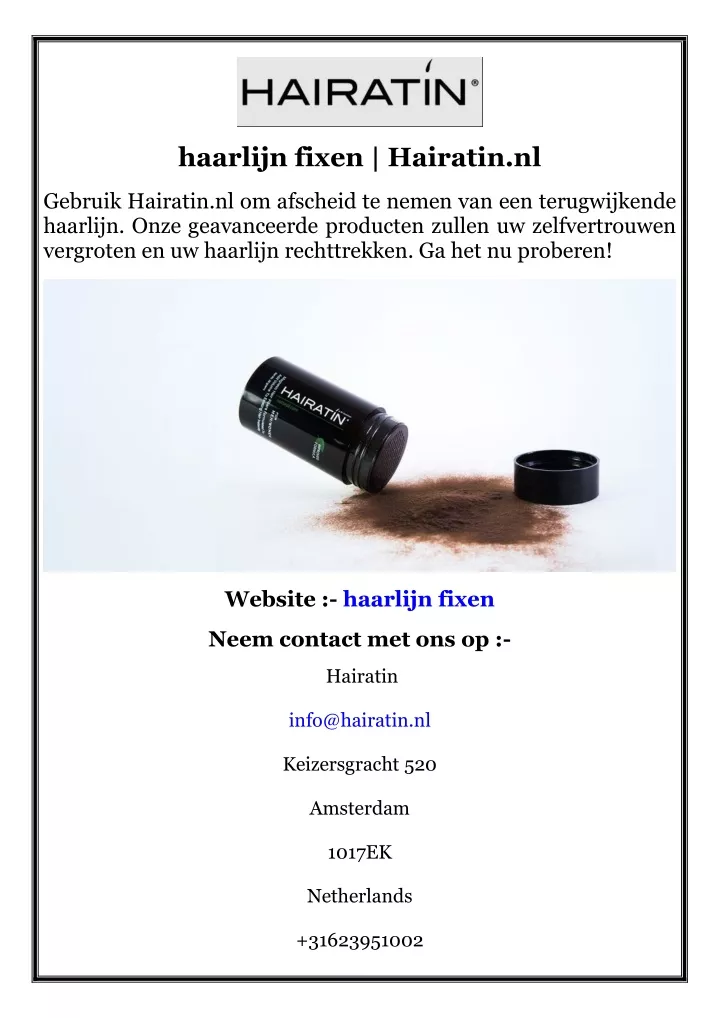 haarlijn fixen hairatin nl