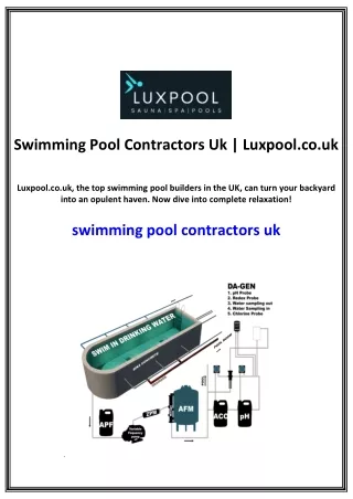Swimming Pool Contractors Uk | Luxpool.co.uk