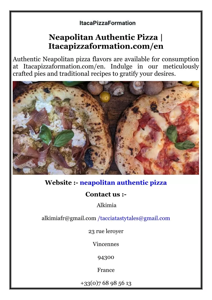 neapolitan authentic pizza itacapizzaformation