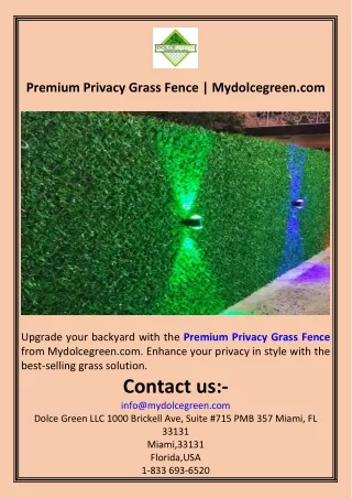 Premium Privacy Grass Fence  Mydolcegreen.com