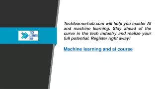 Machine Learning And Ai Course  Techlearnerhub.com