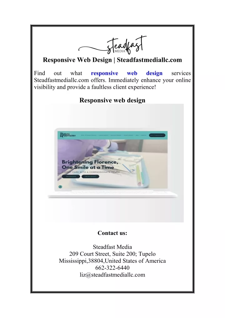 responsive web design steadfastmediallc com