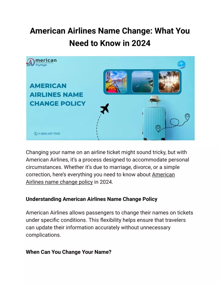 PPT - American Airlines Name Change - What You Need to Know in 2024 ...