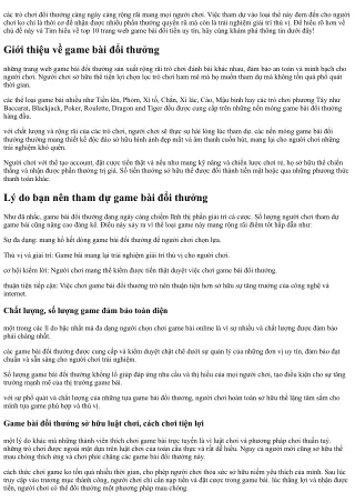 TOP 9  Game bài đổi thưởng qua ngân hàng uy tín